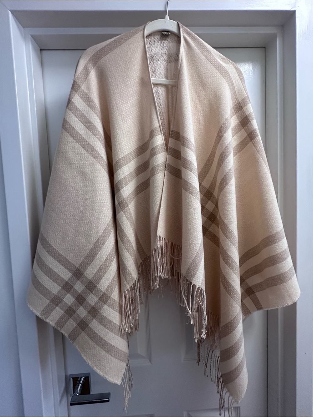 Burberry Beige & Camel Check Cashmere Wrap